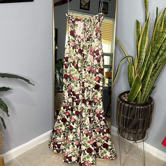 House of Cb ‘Malika’ Vintage Floral Mermaid Maxi Dress - Picture 11 of 11
